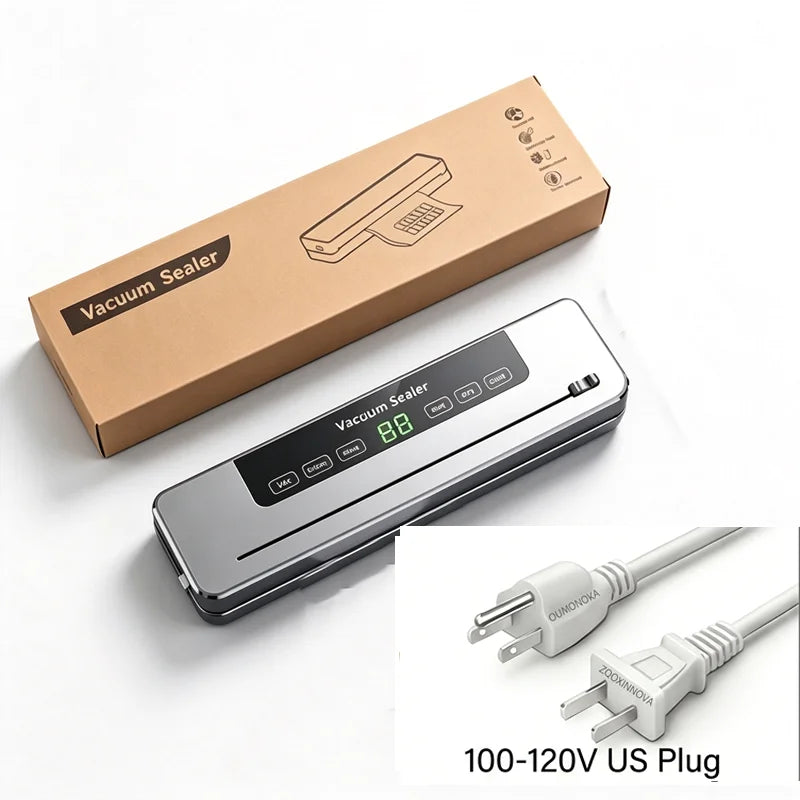 Portable vacuum sealer with control panel and US 100-120V plug