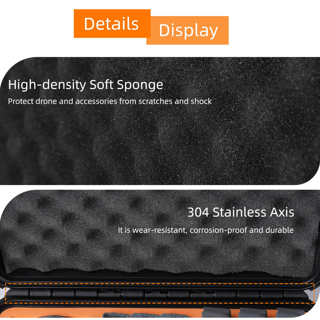 DJI Mini 5 Pro Carrying Case - Waterproof Hard Shell Black Tidesmit