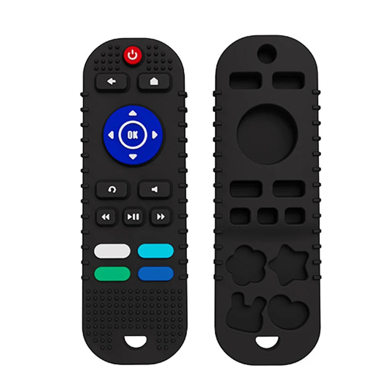 Silicone Baby Teething Toys Remote Control, Remote Control Game Controller Silicone Teething Toy for Babies 6-12 Months Gifts