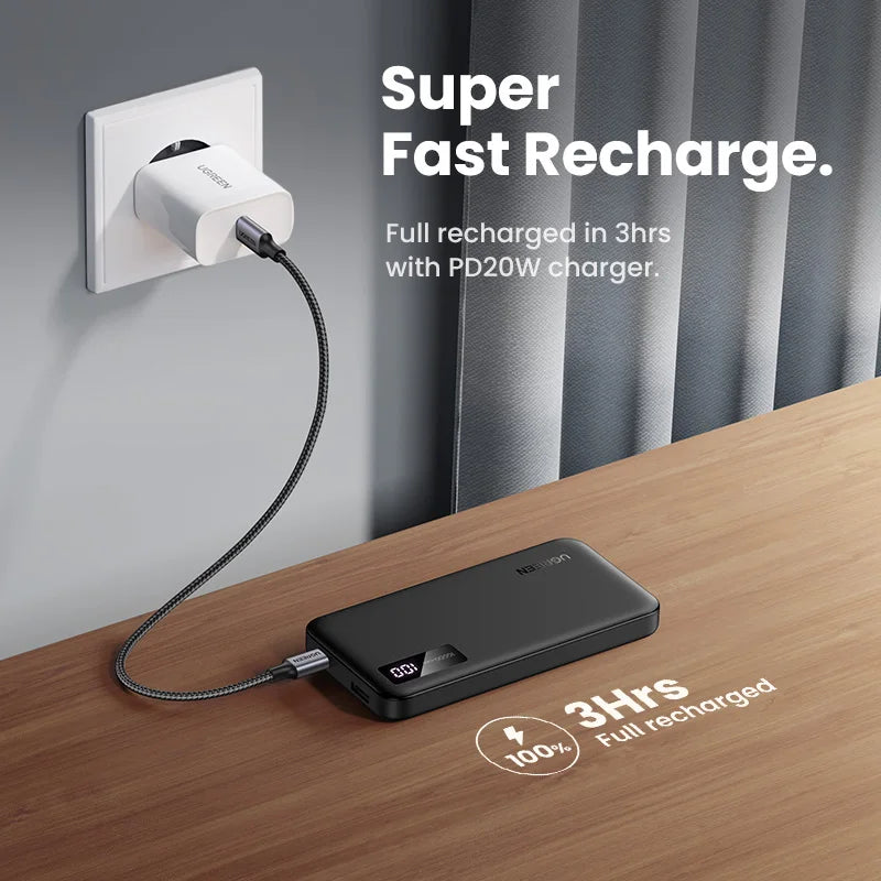 Tidesmit 10000mAh Portable Power Bank, 22.5W USB-C Fast Charging Tidesmit