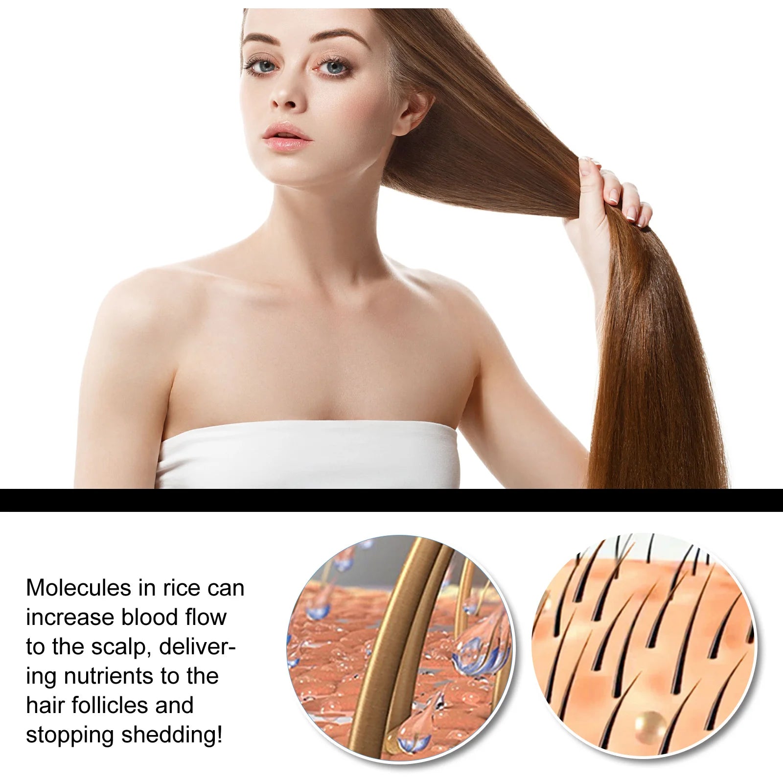 Rice Water Shampoo Soap Solid Hair Growth Shampoo Bar Hair Regrow Shampoo Bar Drop Shipping