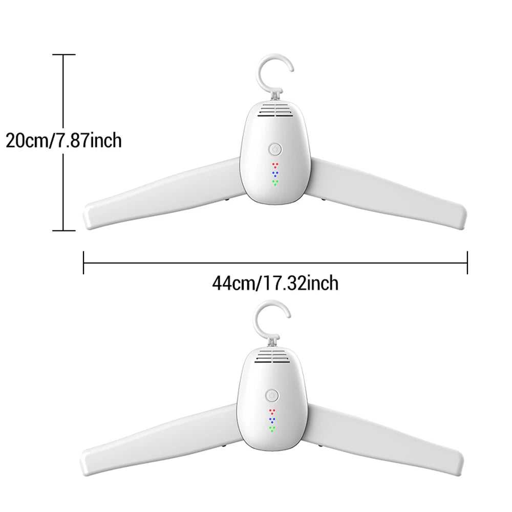 Tidesmit 220V portable electric clothes dryer hanger and shoe heater for quick garment drying and sterilization
