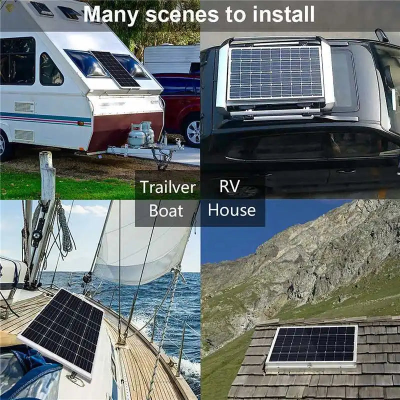 Ultimate Portable Power Bank: 500W/1000W Flexible Solar Panel for Off-Grid Marine & RV Use | 12V Charger with MC4 & Controller