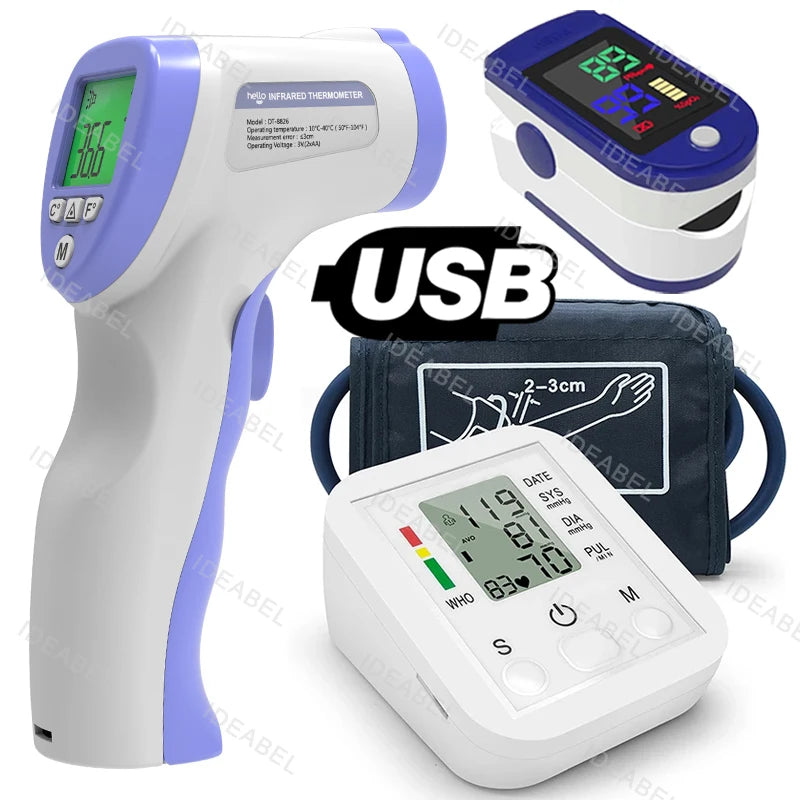 Tensiometer Heart Rate Pulse Meter BP Monitor Healthy Digital Arm Blood Pressure Meter Cuff Medical Automatic Pressure Tonometer