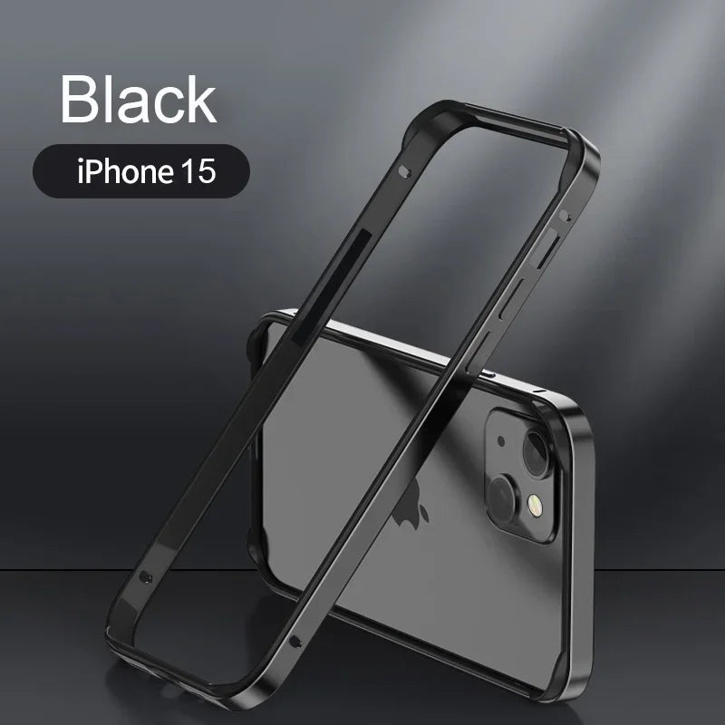 iPhone 17 Aluminum Bumper Case - Slim Military-Grade Metal Frame Black China Mainland Tidesmit