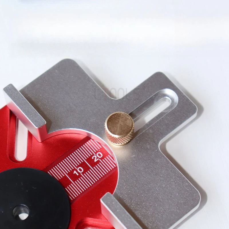 Woodworking 2-in-1 Slotted Positioning Plate Aluminum Alloy Drawer Handle Punching Template Wood Convenient Cut Auxiliary Tools