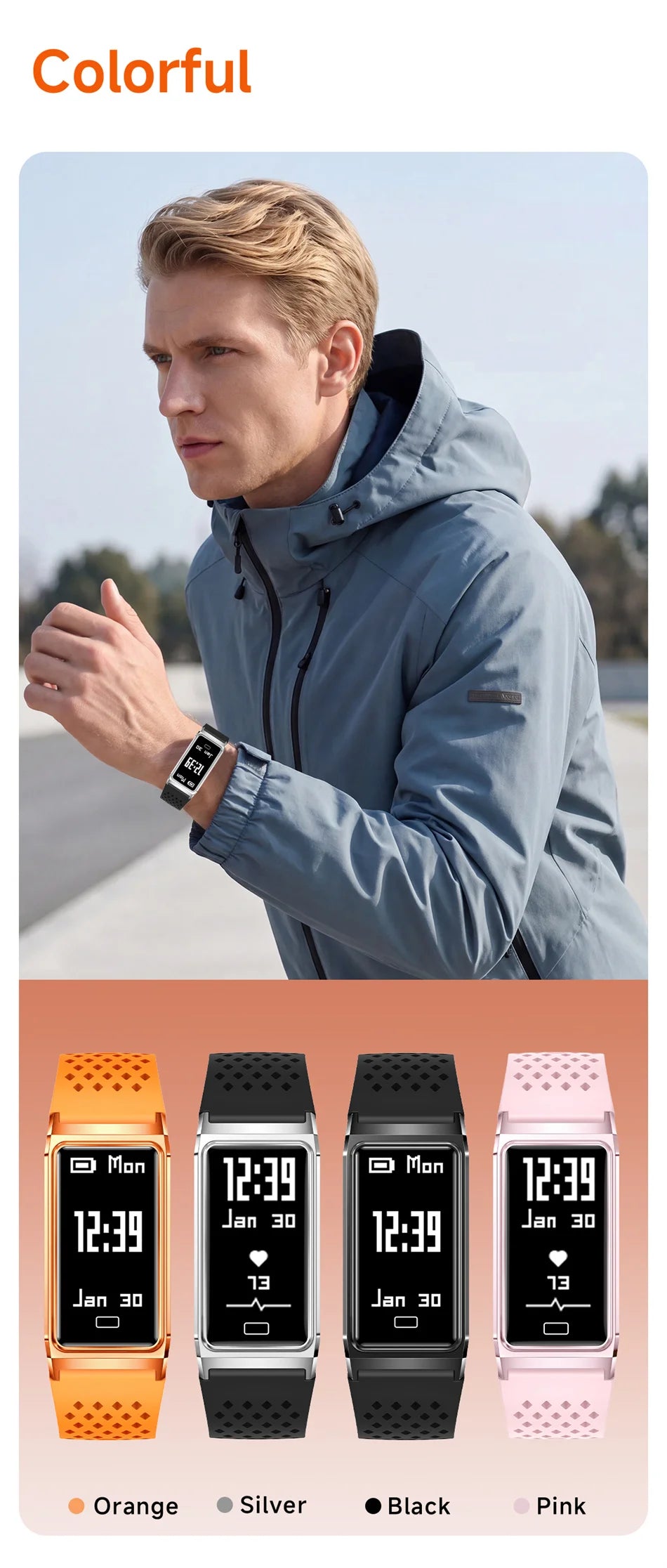 New Call Reminder Smart Watch Men Women Sports Fitness Tracker Smart Bracelet IPX8 Waterproof Heart Rate Sleep Monitor Pedometer