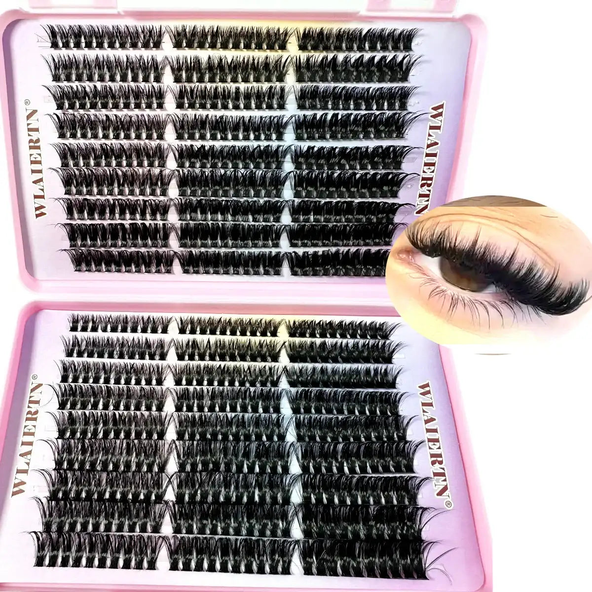 Faux Mink Eyelashes 540Cluster C Curled 9-16mm Mixed Natural Eyelash Extension 3D Russian Strip Personal Eyelash Makeup Tool False Eyelashes 54RowPT6080100 D 0.07mm|MIX Tidesmit