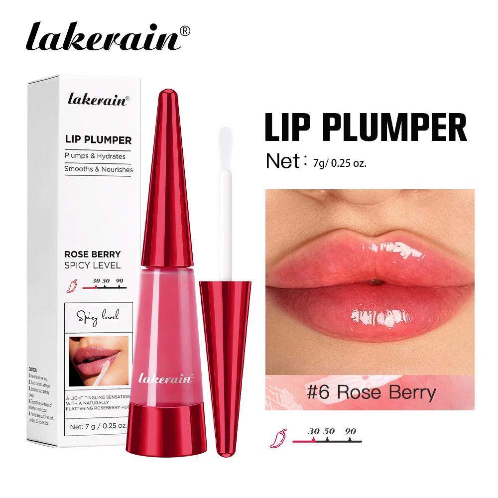 Lip Plumper Gloss - Hydrating Voluminous Finish by Tidesmit Lip Care Rose Berry Tidesmit