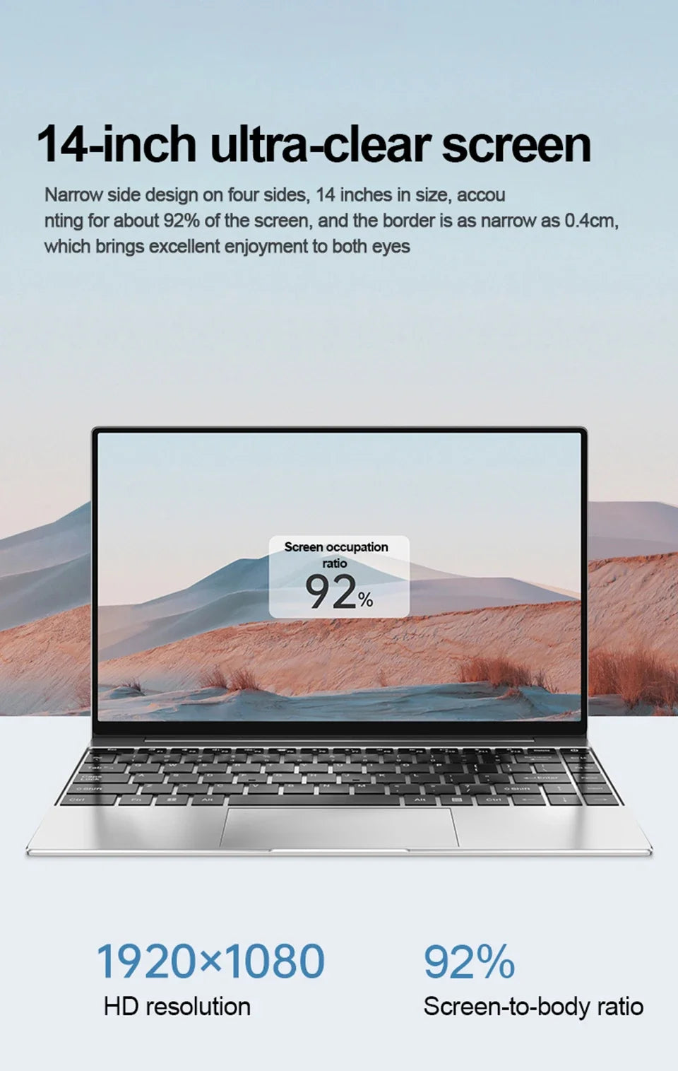 NEW Arrival Portable Intel Core I9 10980HK Laptop Computer 16GB DDR4 1TB SSD 14.1' Notebook Windows 11 4K Office Gaming PC