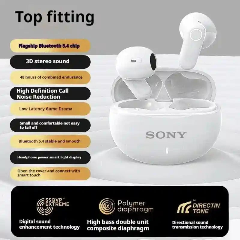 Wireless Bluetooth Earbuds with Active Noise Cancellation - Tidesmit WHITE Tidesmit