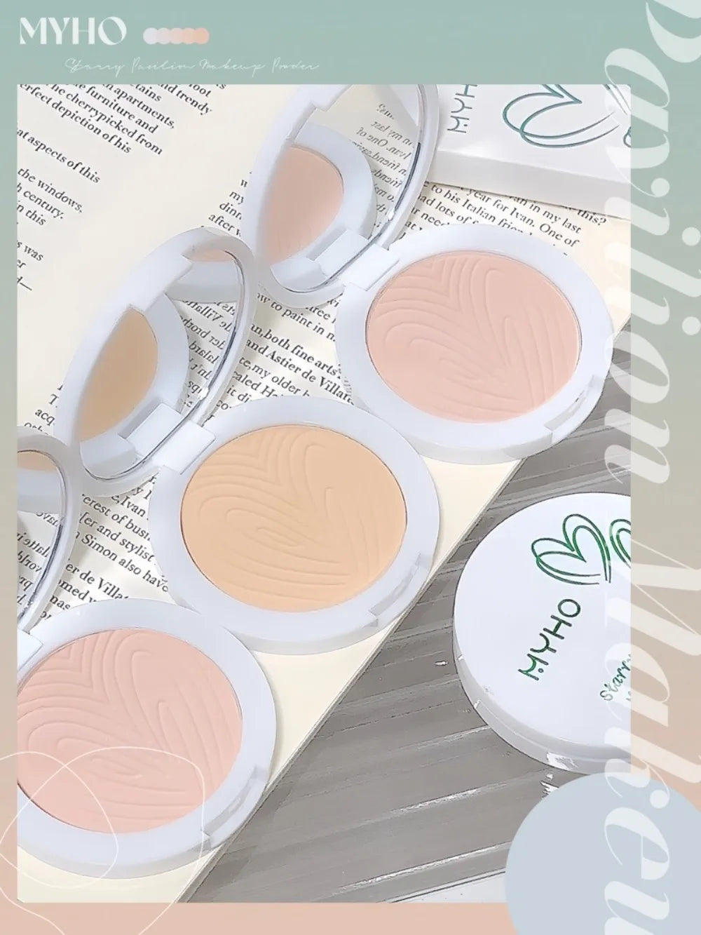 Tidesmit natural matte pressed powder texture close-up for long lasting oil control and bright face setting
