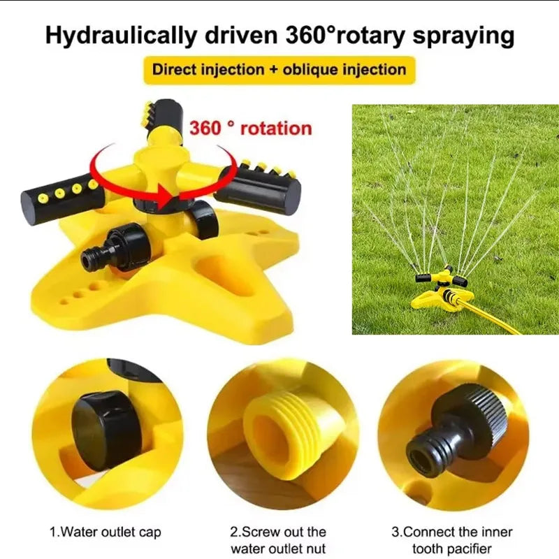 360 Degree Rdotating Automatic Sprinkler For Garden Greening Lawn Spraying Vegetable Garden Watering And Irrigation