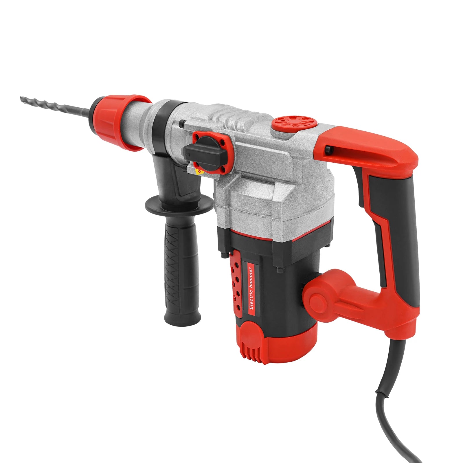 2200W Rotary Hammer Drill with 6 Drill Bits & Toolbox, 4 In 1 Electric Concrete Perforator, Multi-Function Electric Hammer Kit