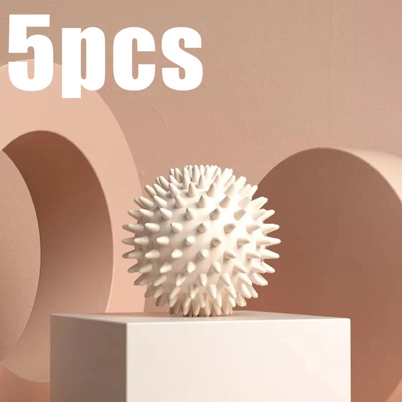 Massage Ball for Muscle Relaxation | Portable Deep Tissue Relief Back Massage Instrument White 5pcs Tidesmit