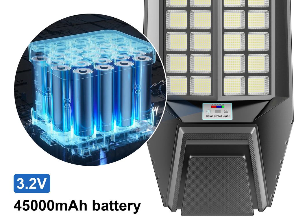 Ship from Local Warehouse 9000W Large Super Bright Outdoor Solar Light,  Waterproof LED Flood Lamp, Energy Saving with Motion Sensor & Remote Control, Easy Installation for Parking Lot, Yard, Patio, Garden and Street Lighting