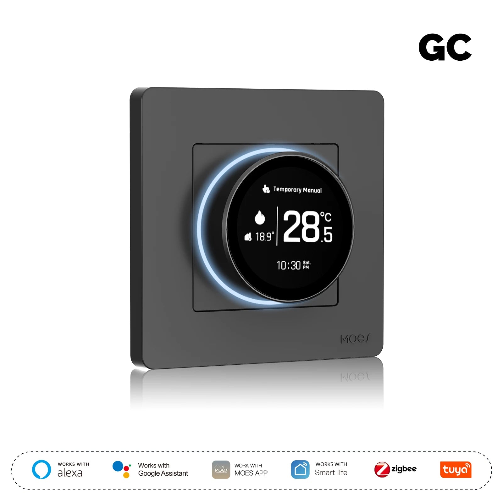ZigBee Smart Knob Thermostat for Water Boiler Heating Systems Gas boiler GY Tidesmit