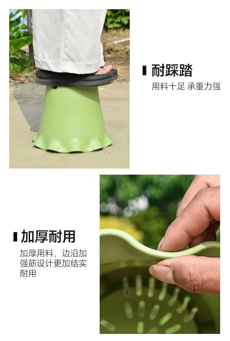Flower Pot Lotus Leaf Edge Household Thickened Plastic Indoor Balcony Lily Wind and Wave Edge Pot 2pcs (Flower Pots Bases)