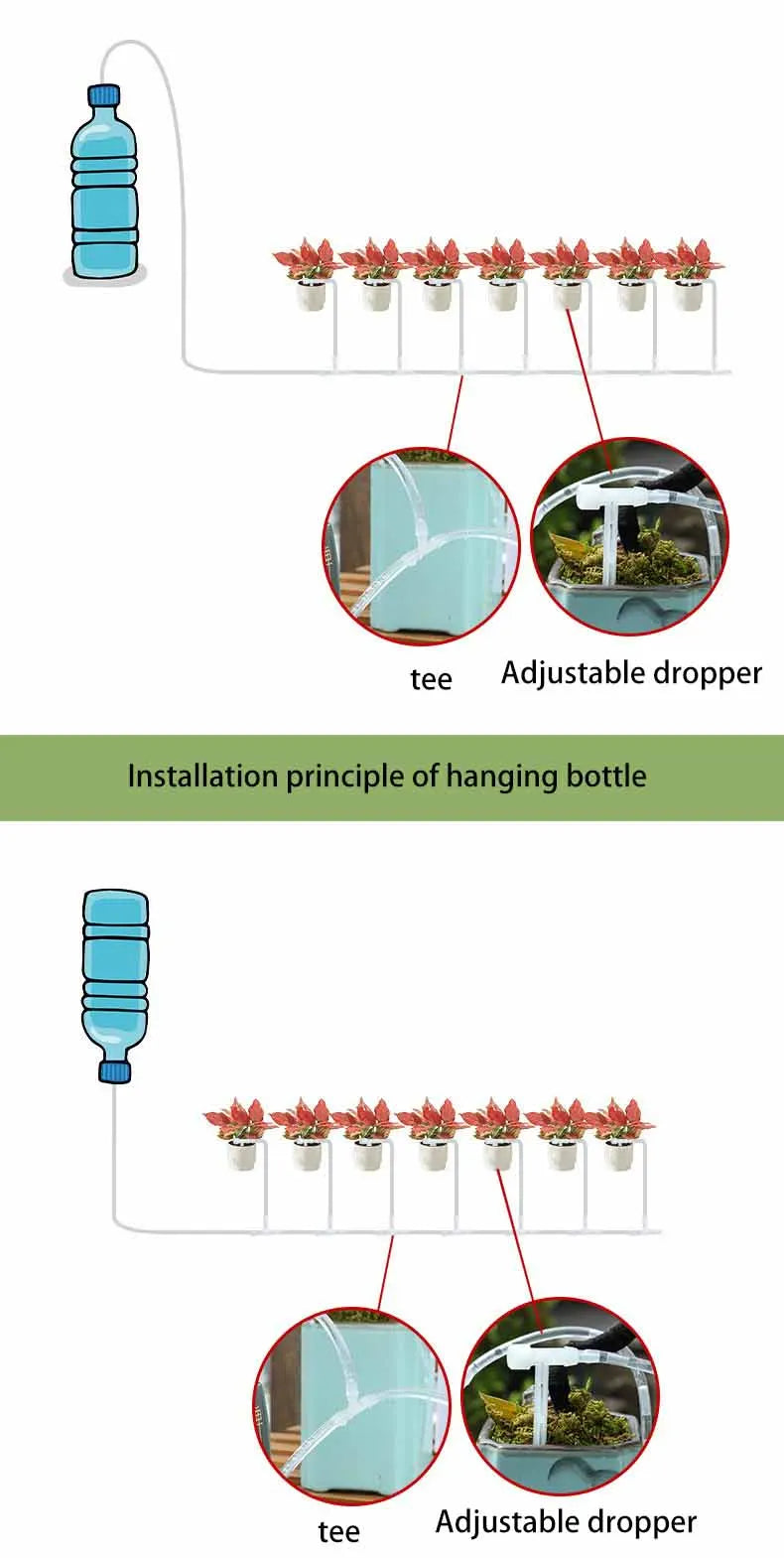 Plant Irrigation Bag Automatic Adjustable Dripping Rate Watering Bag Garden Watering Water Bag Plant Dripper Tools Kits
