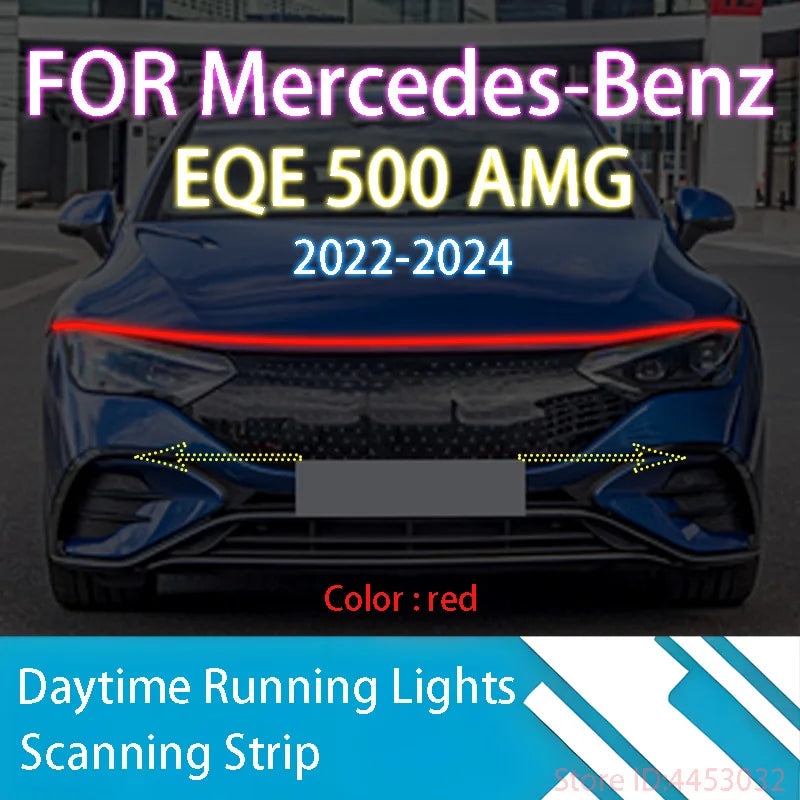 Mercedes-Benz EQE LED Daytime Running Light Strip 150cm - Exterior Lighting Red 150CM Tidesmit