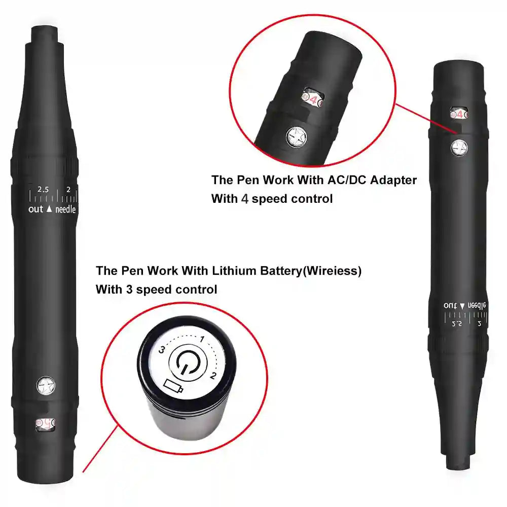 Wireless Professional PMU Machine - Precision Microblading Pen Kit Permanent Makeup Machines Tidesmit