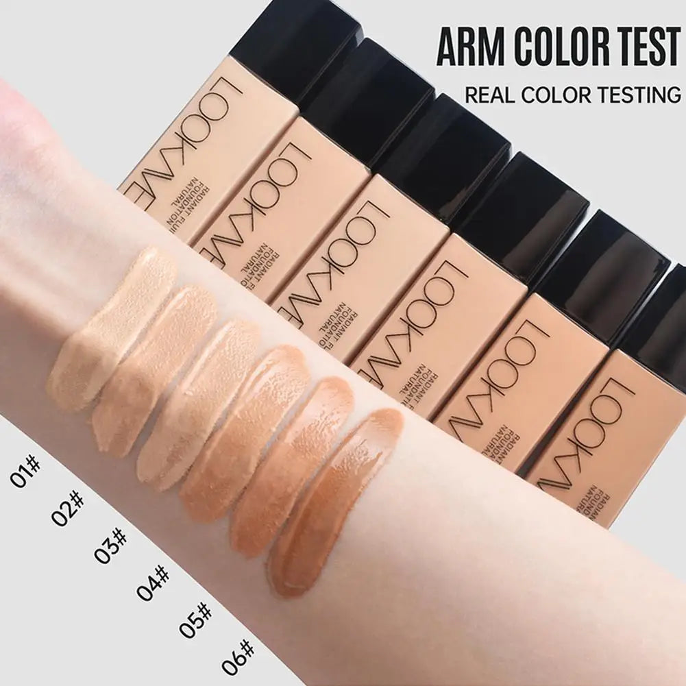 Tidesmit full coverage matte liquid foundation texture close-up showing long lasting hydrating formula detail