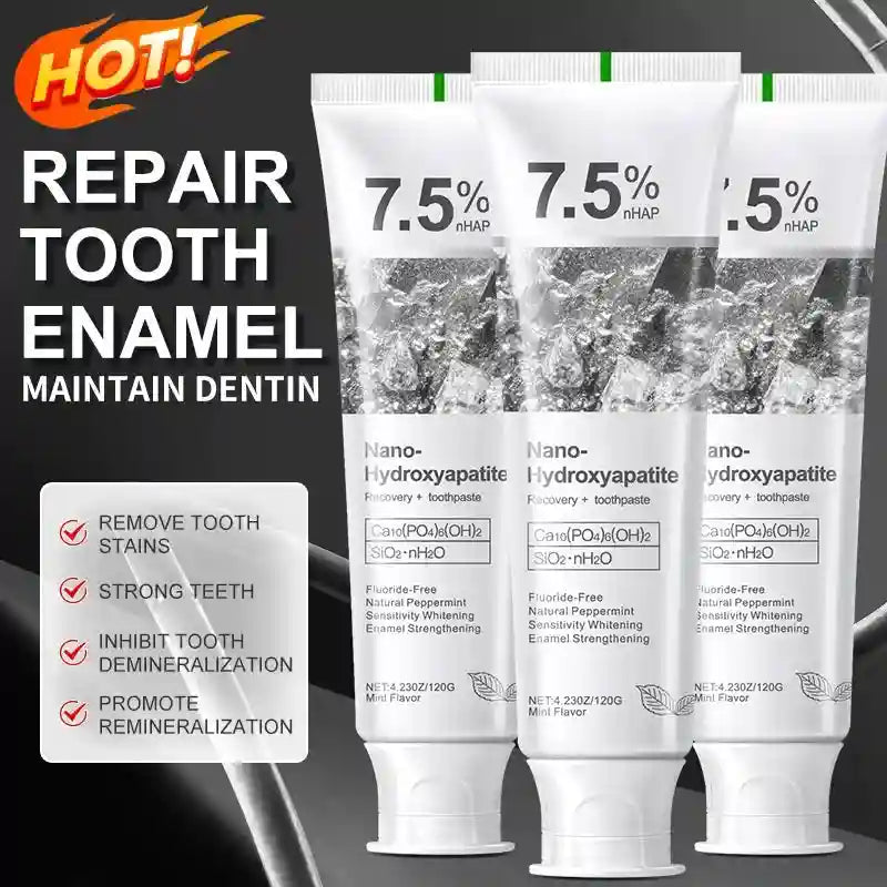 Tidesmit 7.5% Hydroxyapatite Probiotic Whitening Toothpaste for enamel repair and fresh breath