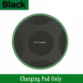 Fast Wireless Charger Pad - Qi Certified for iPhone and Samsung Black no cable Tidesmit