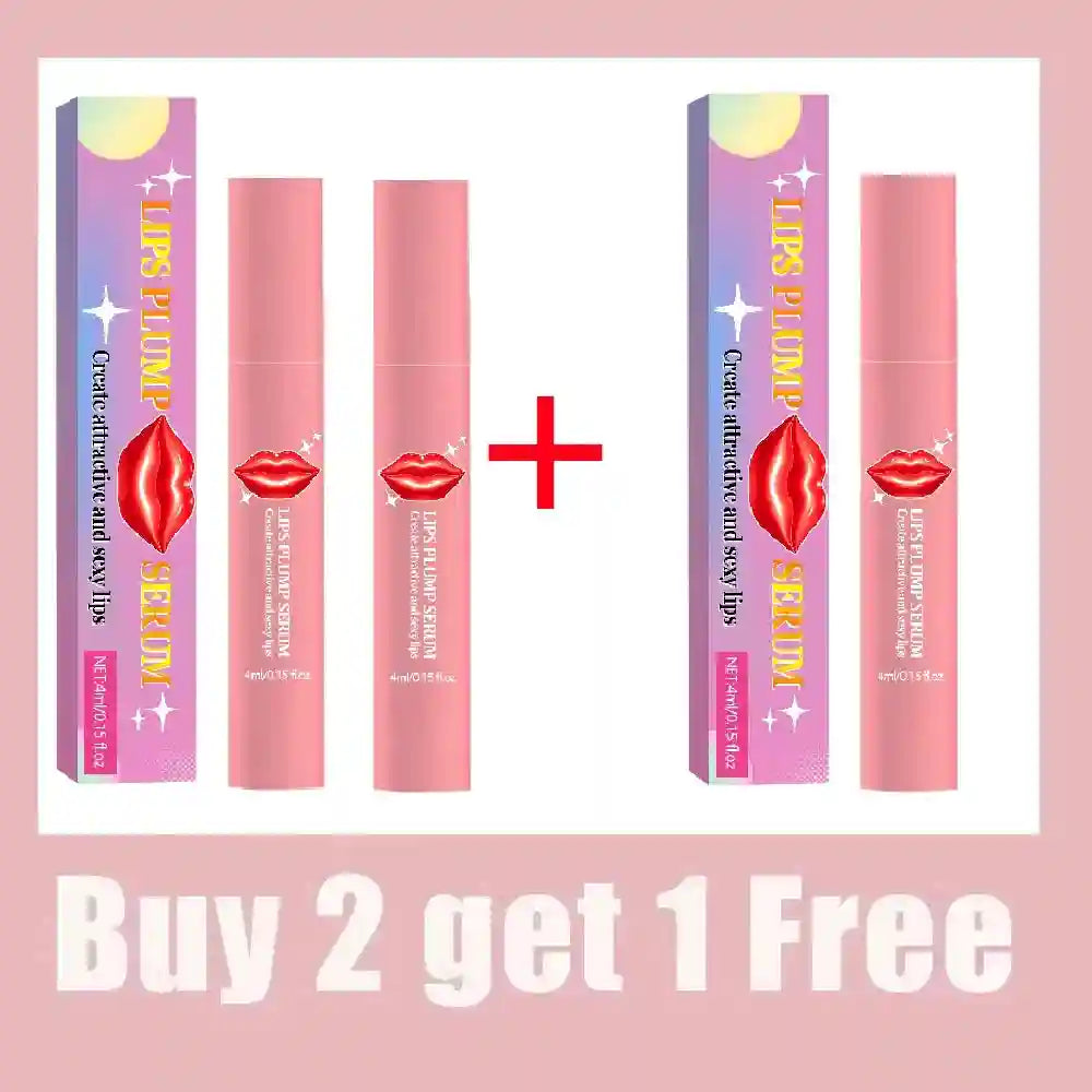 Lip Plumper Serum - Natural Volume Boost & Hydrating Lip Treatment Lip Care Buy 2 Get 1 Free Tidesmit