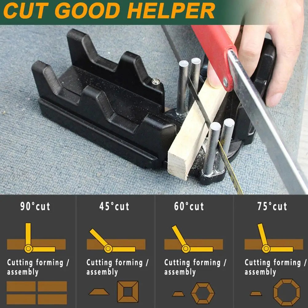 2 In 1 Miter Measuring Cutting Tool Bevel Gauge and Mitre Box Measuring Cutting Tool Measure Bevels and Miter Sawing Angle Cutti