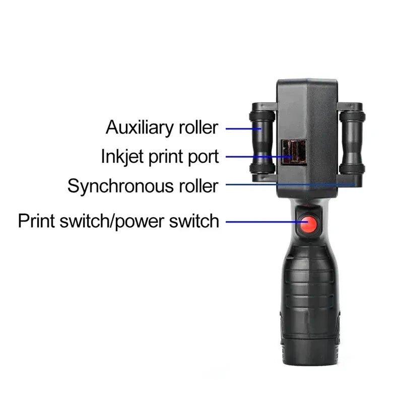 12.7mm Portable Printers Mini Handheld Inkjet Printer Text QR Code Barcode Batch Number Logo Image Date Pattern Printing Machine
