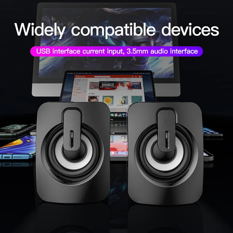 Stereo PC Soundbar - Wireless Audio Speaker for Laptop & Desktop Tidesmit