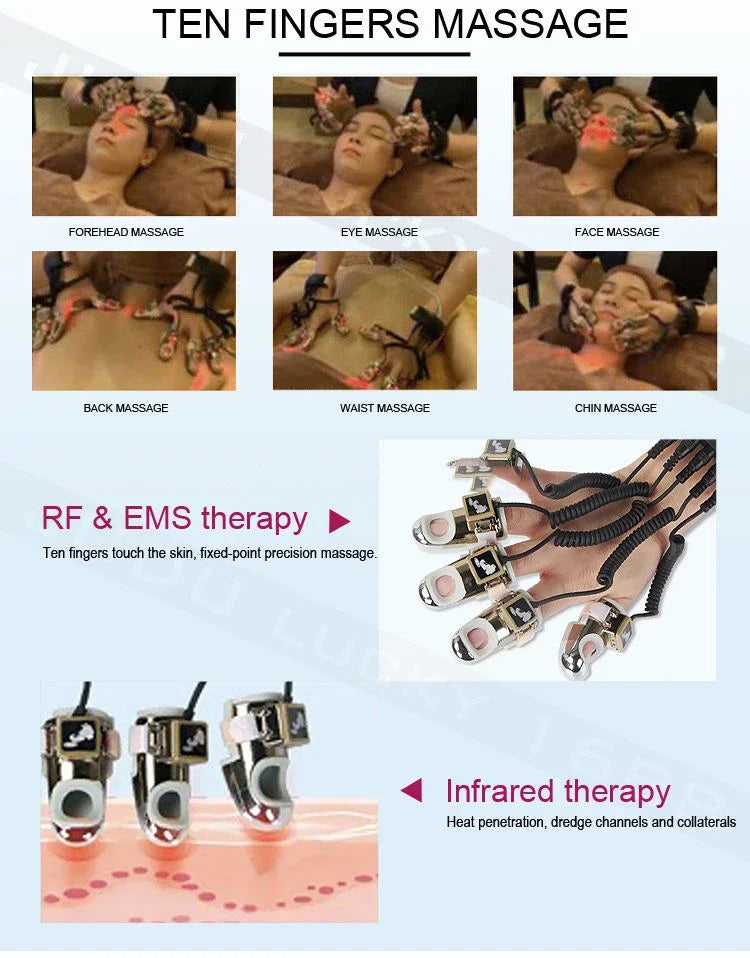 Portable Electric Massager with RF EMS Heat Therapy - Rose Red Massage Chairs Tidesmit