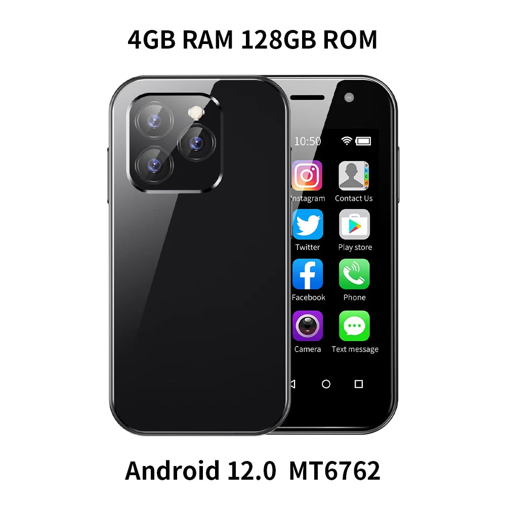 SOYES XS14 Pro 3.0in 4G Mini Smartphone Android 9.0 Dual Sim Face ID Dual Camera WIFI Bluetooth FM Hotspot GPS OTG Mobile Phone