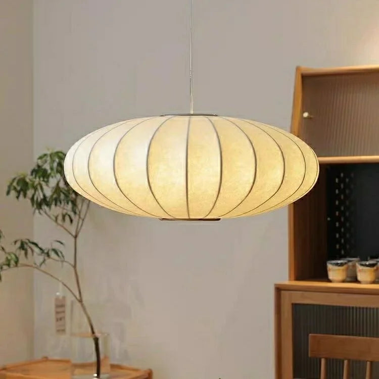 Wabi-Sabi Silk Pendant Lamp | Handmade Japanese Minimalist Lighting Tidesmit