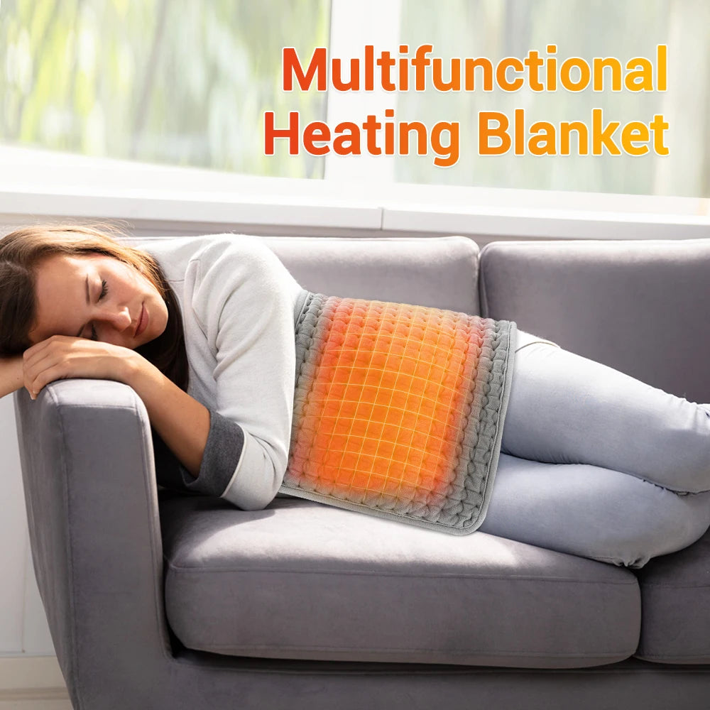 Electric Heating Pad for Back Pain Relief, 9-Heat Levels by Tidesmit Massage Cushion Tidesmit