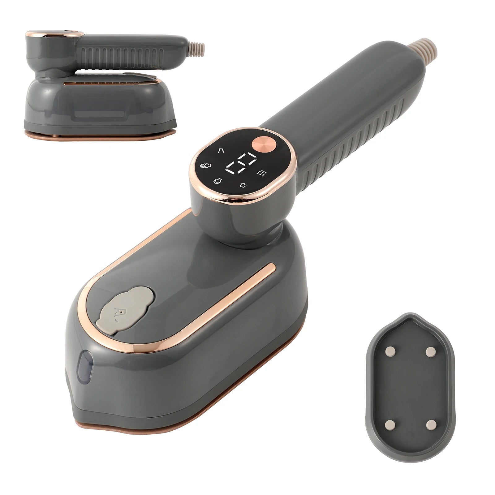 Tidesmit foldable handheld clothes steamer with 3 temperature gears for fast wrinkle removal at home or travel
