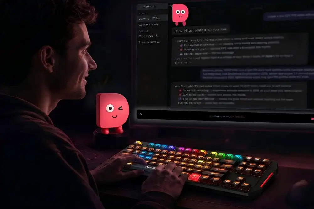 DarkBeacon Blade 87 Hot-Swappable Silent Keyboard RGB Backlit Mechanical Gaming Keyboards 8000Hz USB-C Wired for Windows MacOS