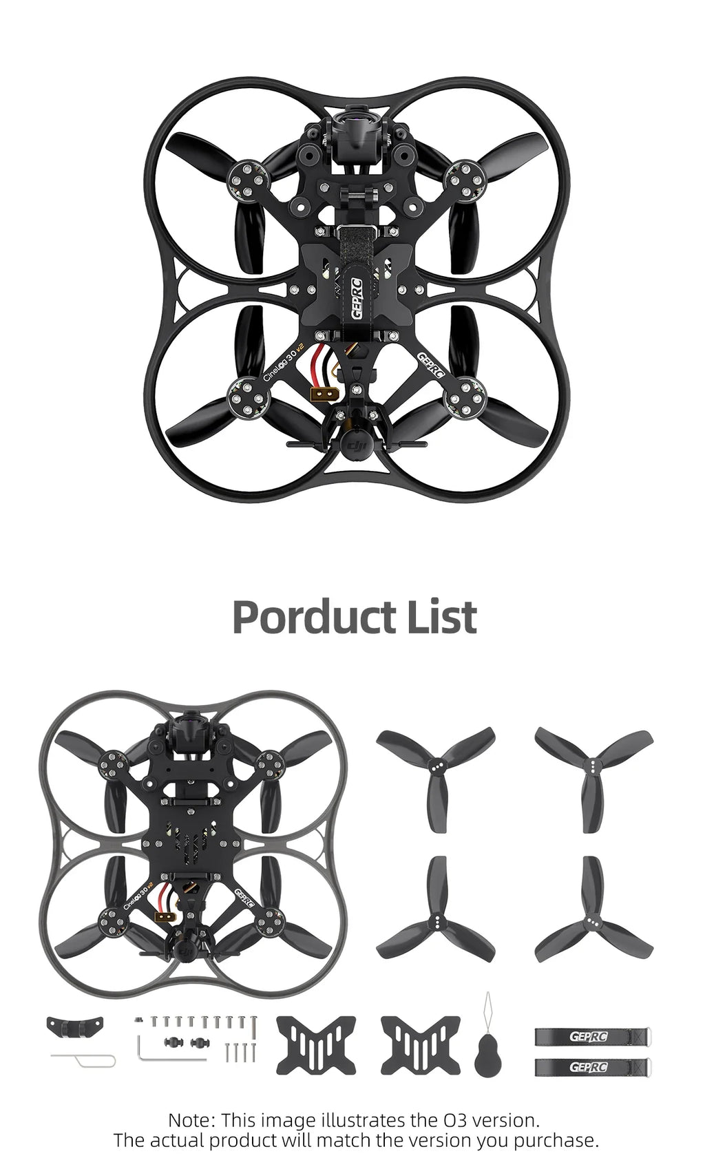GEPRC Cinelog30 V2 FPV Drone: 45A AIO FC Analog System Tidesmit