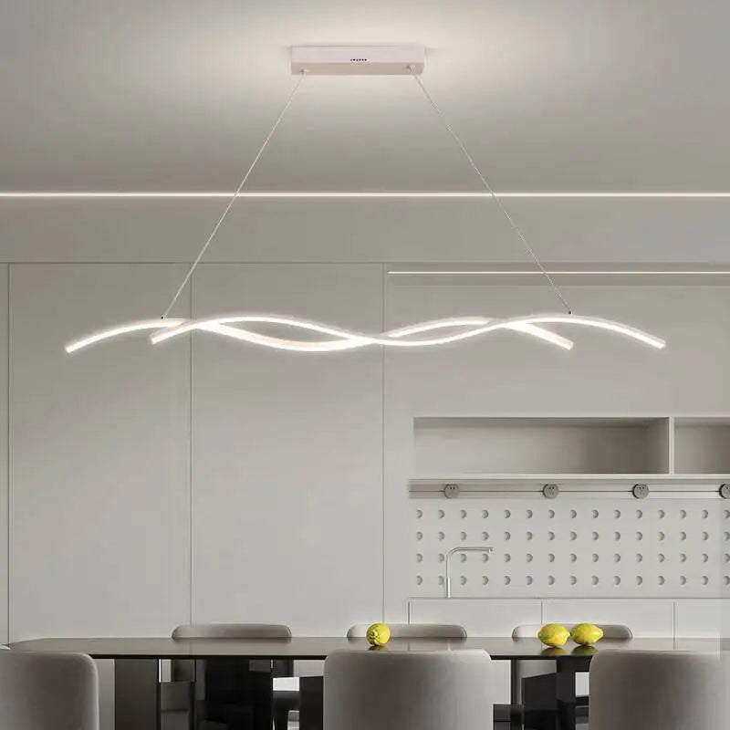 Black White Led Restaurant Pendant Lights Modern Minimalist Hotel Bar Restaurant Chandelier Home Indoor Decoration Lighting Lamp