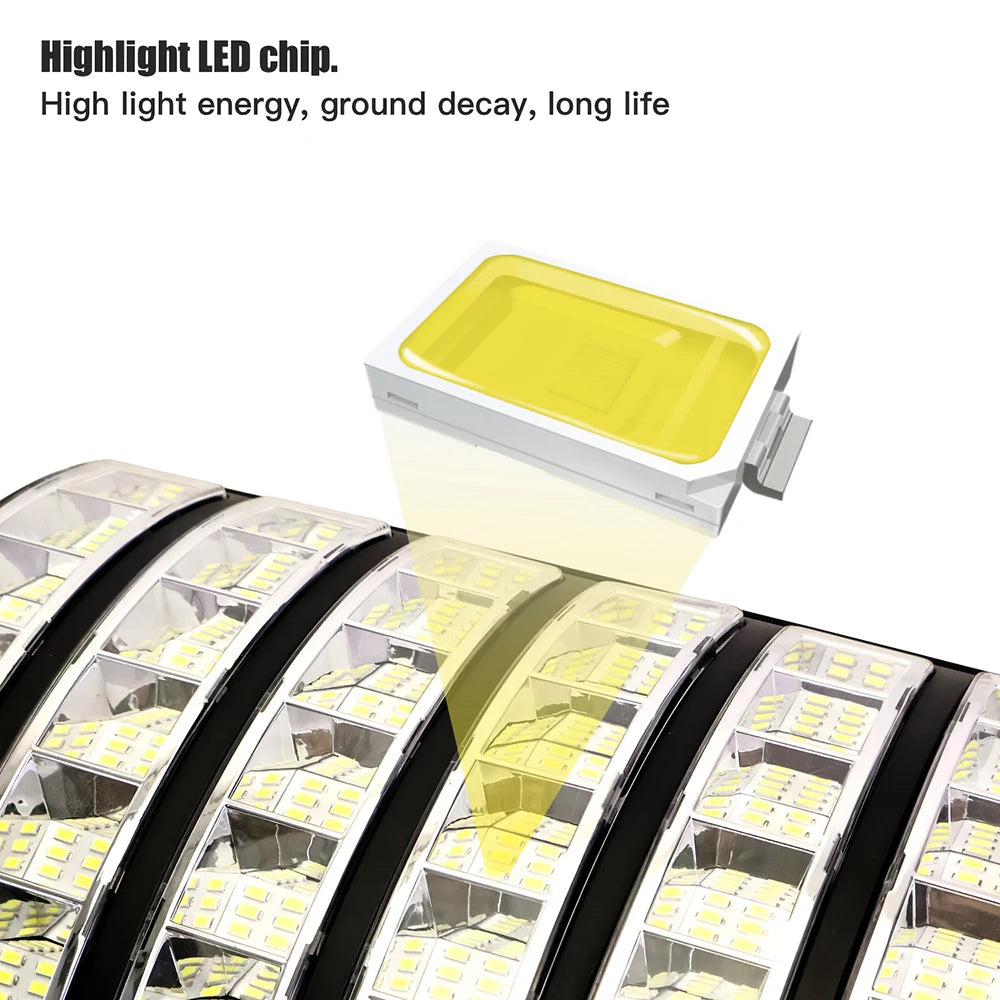 Super Bright Solar Light, 288 LED Outdoor Dusk To Dawn Solar Street Light, Road Area Lamp Waterproof Backyard Security Lighting