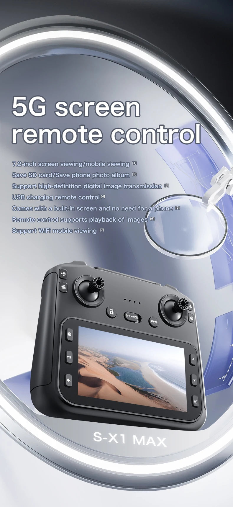 4K Camera Drone with 3-Axis Gimbal GPS Quadcopter - Tidesmit Tidesmit