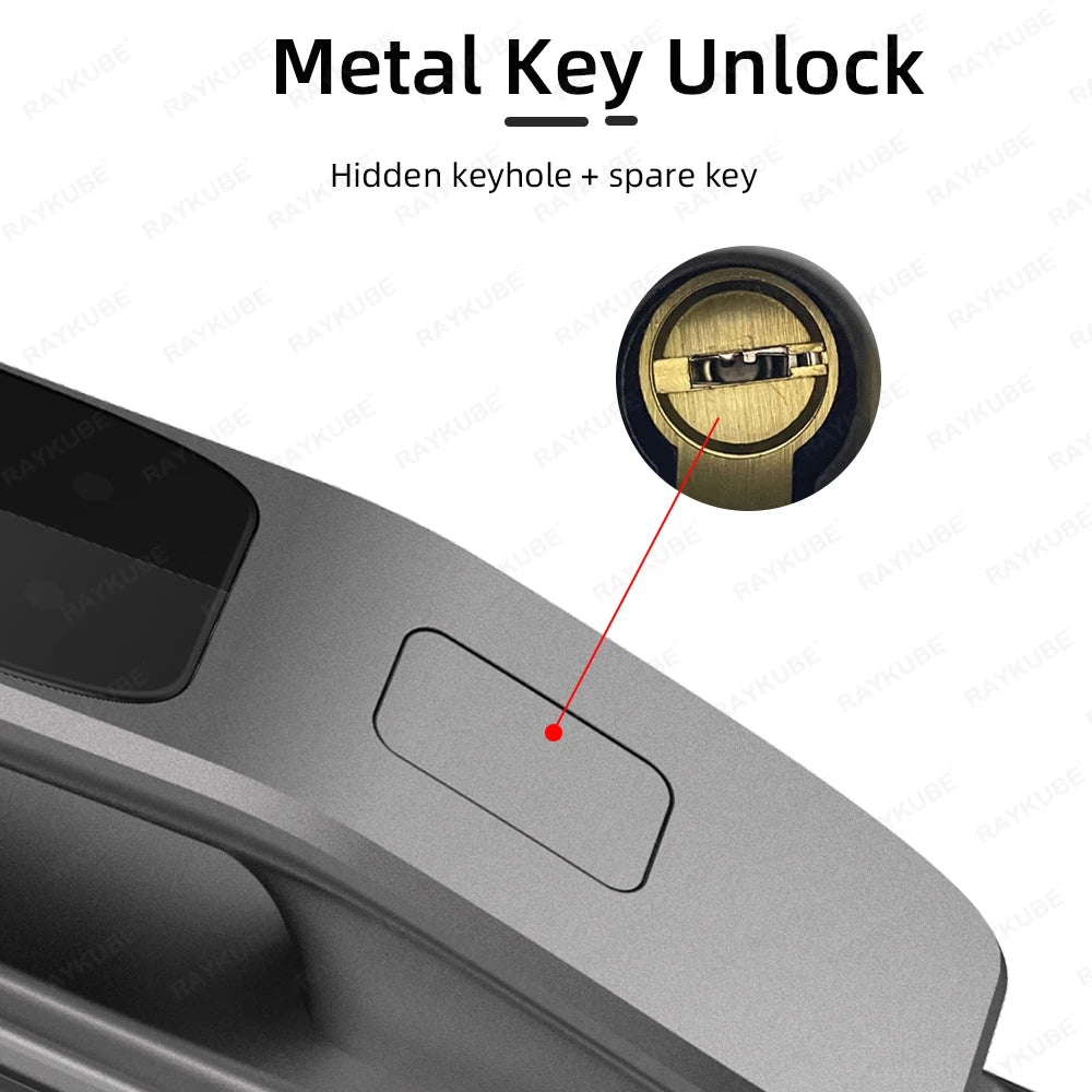 New RAYKUBE X50 Tuya WiFi 3D Face Recognition Digital Fingerprint Door Lock With WiFi Camera Remote APP Video Call 10-language