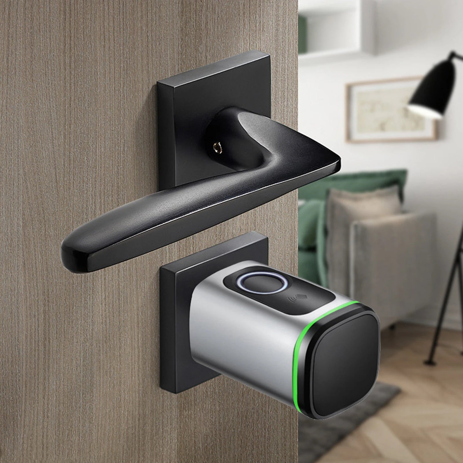Advanced Smart Lock 4-in-1 Fingerprint/APP/Card/Key IP53 Waterproof 100 Users Alloy Durable for Home Hotel Apartment Door