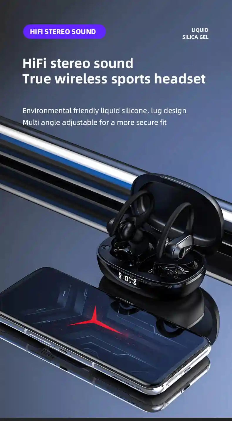Wireless Bluetooth Sports Earbuds - Waterproof Ear Hook Design Tidesmit