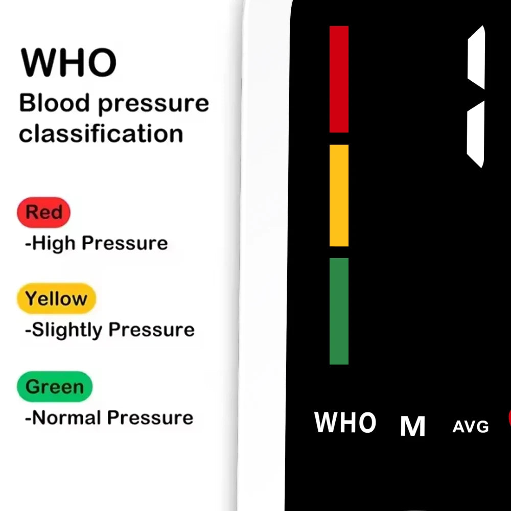 Rechargeable Blood Pressure Monitor Portable Digital Arrhythmia Meter Upper Arm Automatic Tonometer Home Health Tensiometer