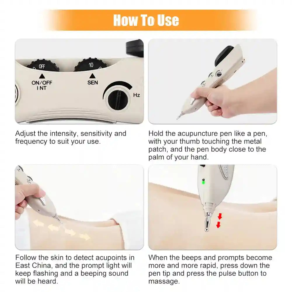 Acupuncture Pen Digital Electric Muscle Stimulator for Home Relaxation Relaxation Treatment Tidesmit