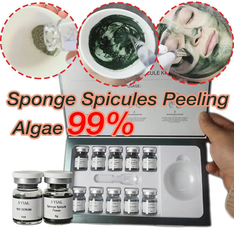 Sponge Spicule Bio-Microcrystalline Deep Pore Cleansing Kit Scrubs Treatments Tidesmit