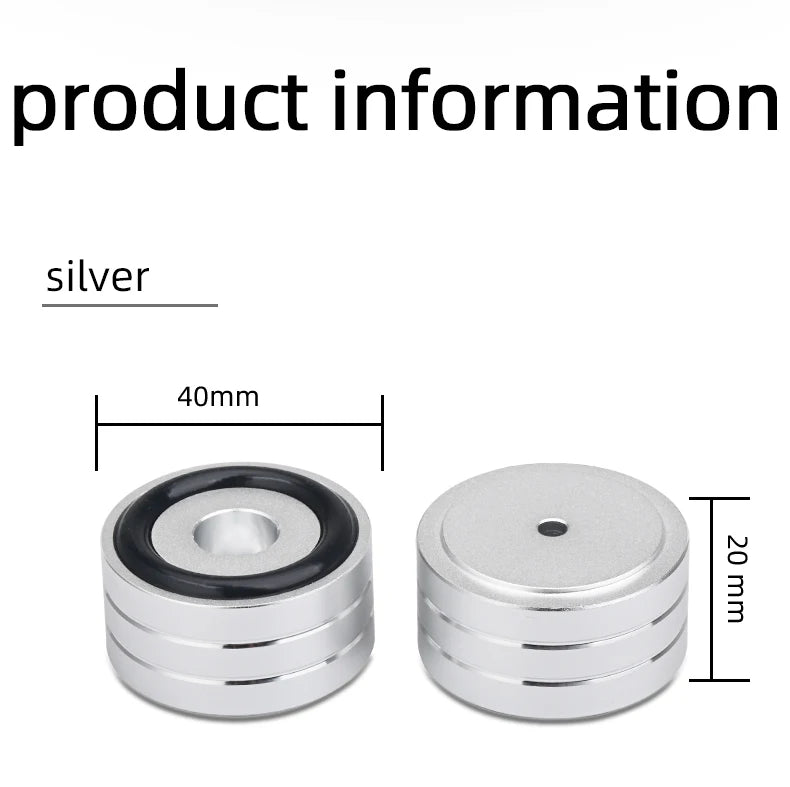 Super Premium 4PCS Hifi Speaker Spikes Stand Feet Pad Aluminum Alloy for Speaker DAC Shock Absorbing Foot Pad