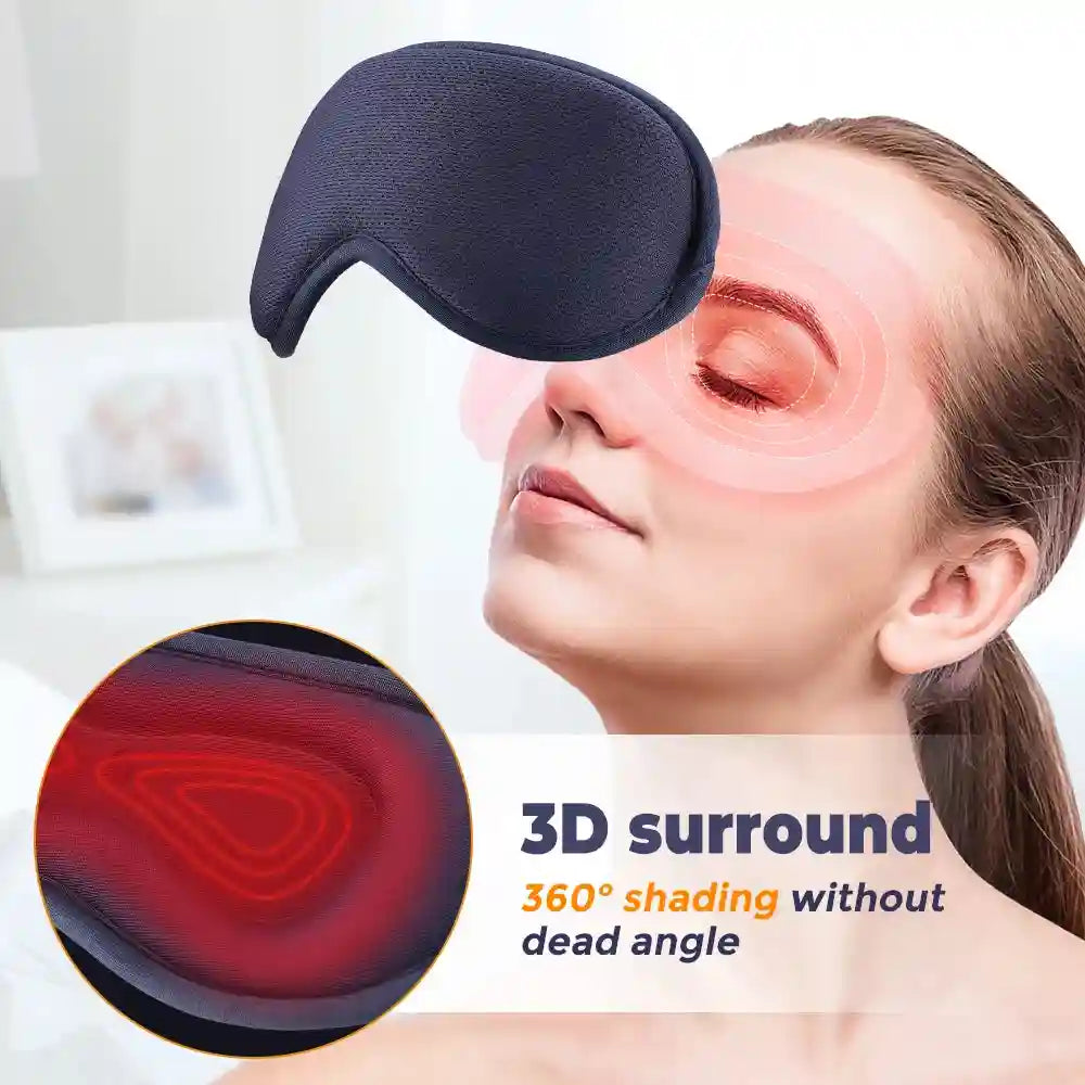 Electric Eye Massager with Heat - Portable Stress Relief Device Blue Relaxation Treatment Tidesmit